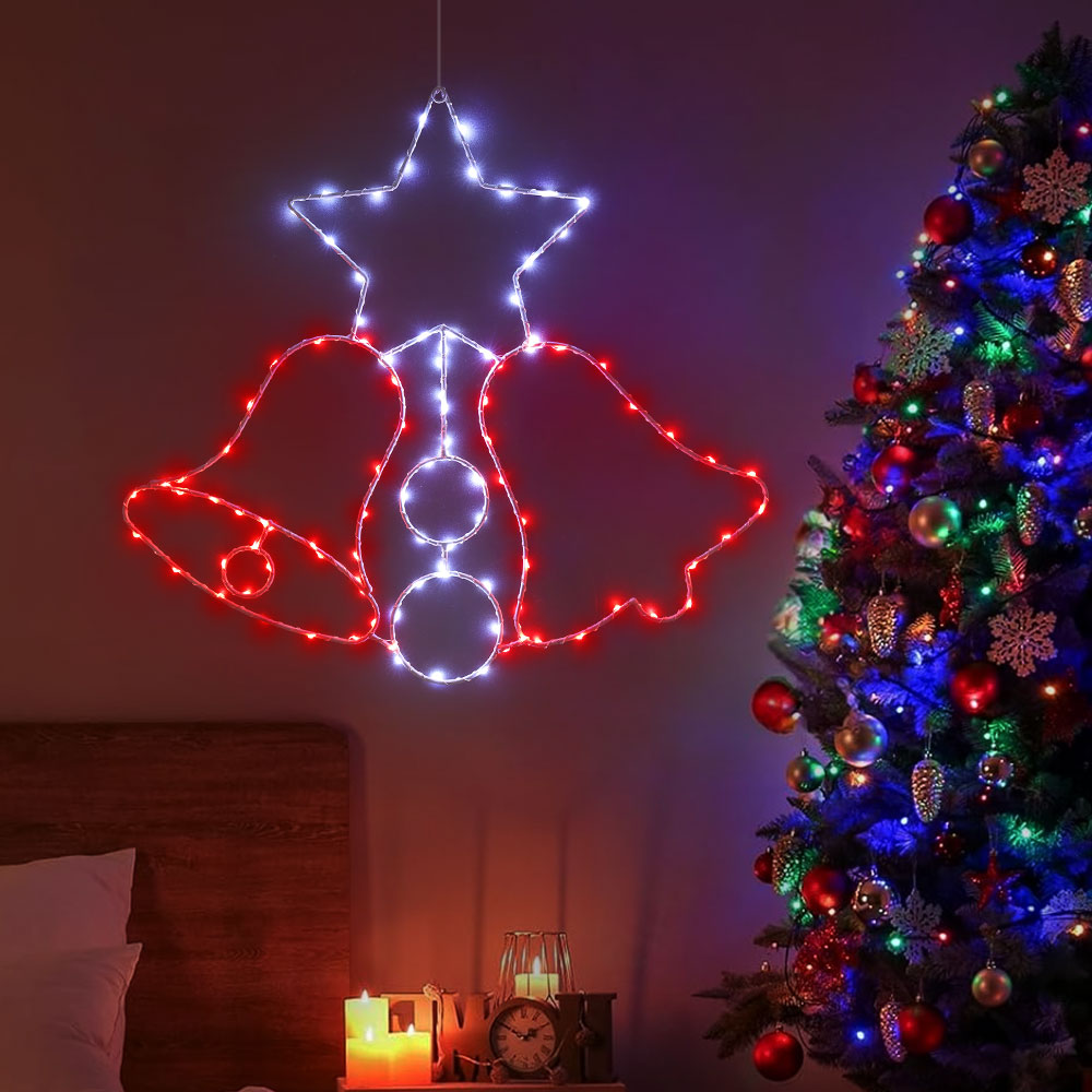 Christmas bell window light