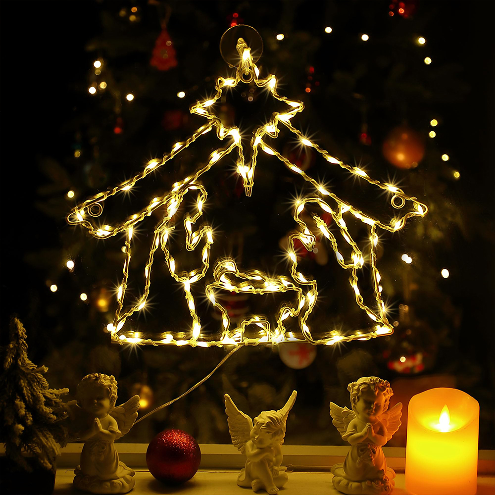 Christmas house window light