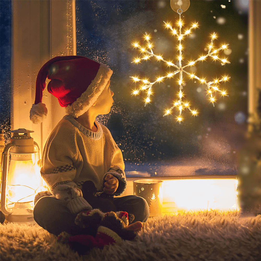 Snowflake window hanging light