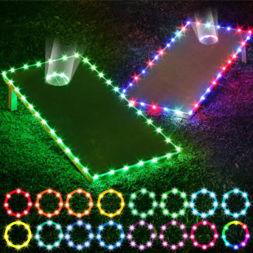 cornhole board lights