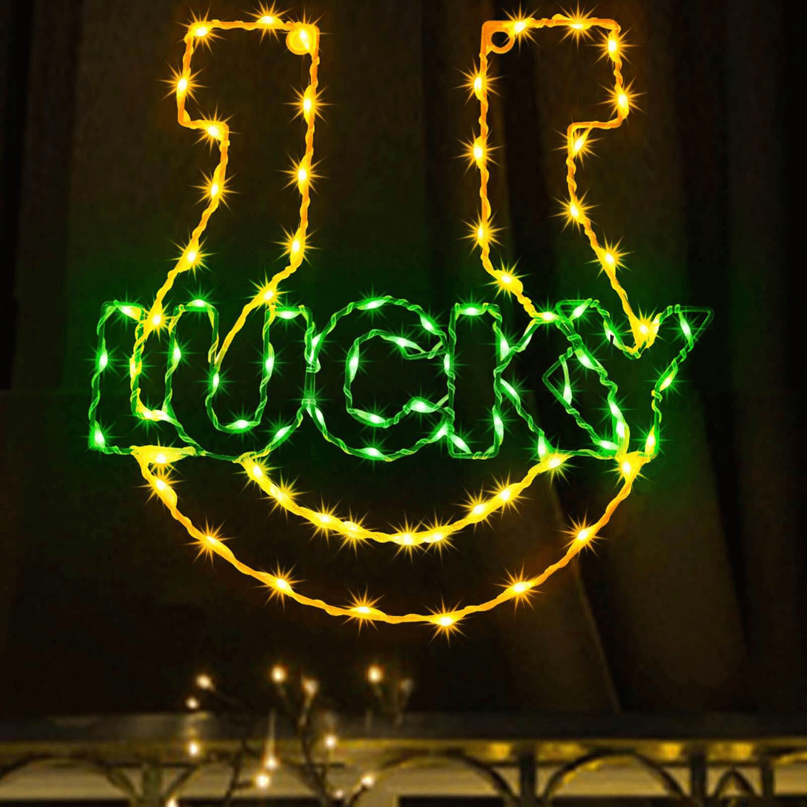 Lighted Shamrock Decorations