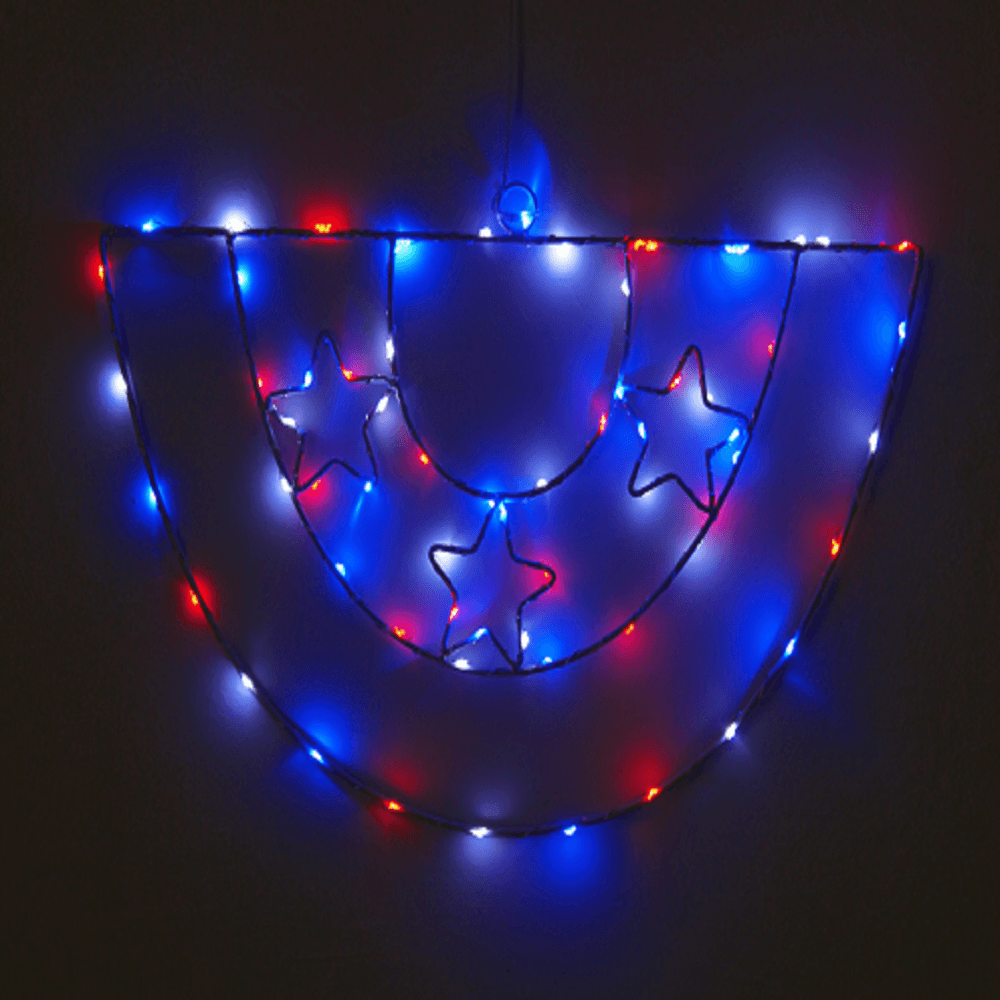Red White Blue Window Lights