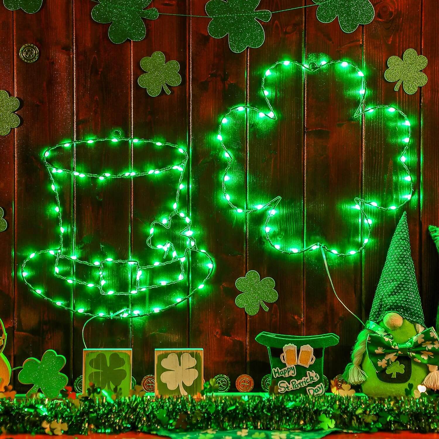 St Patricks Day Window Lights