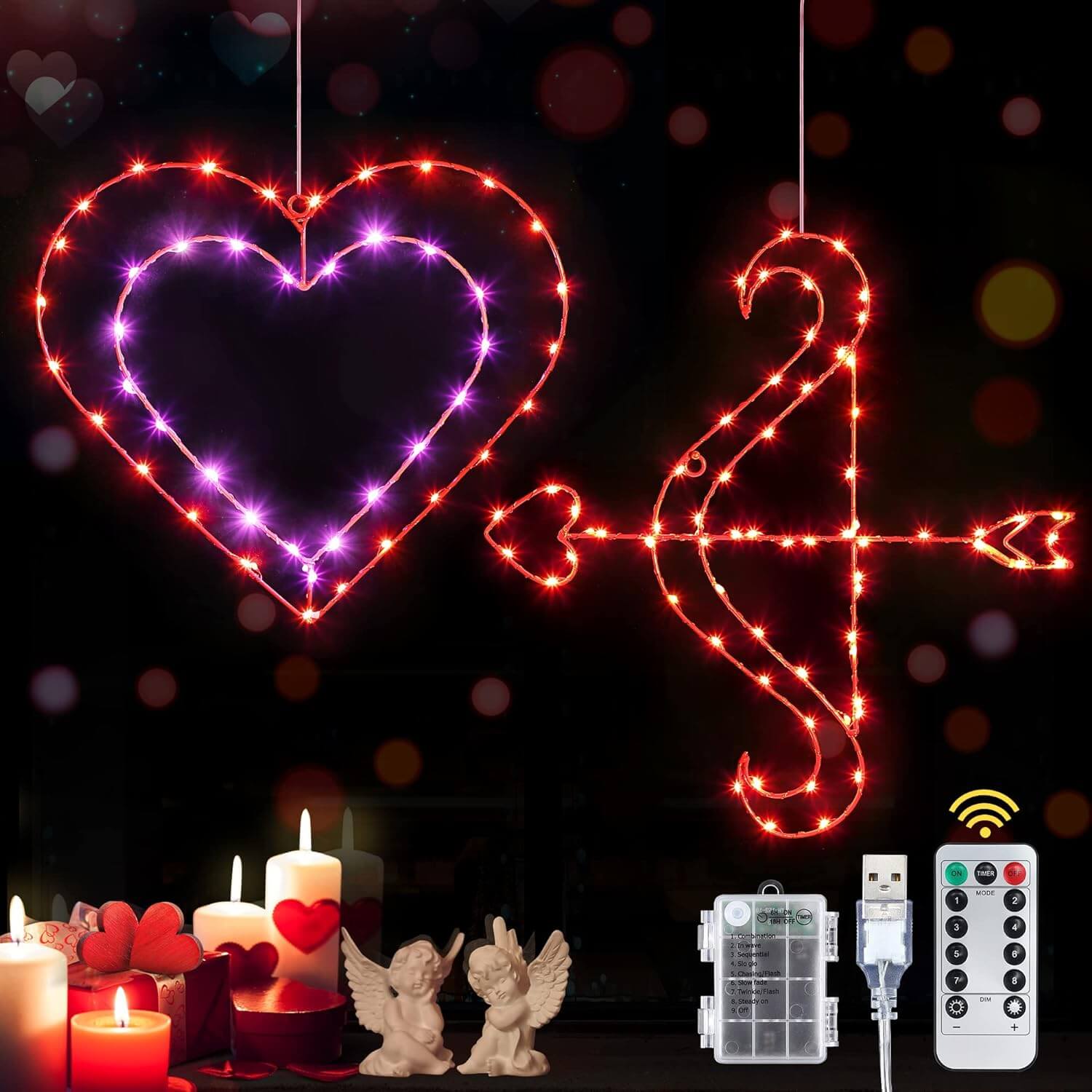 Valentines Window Lights