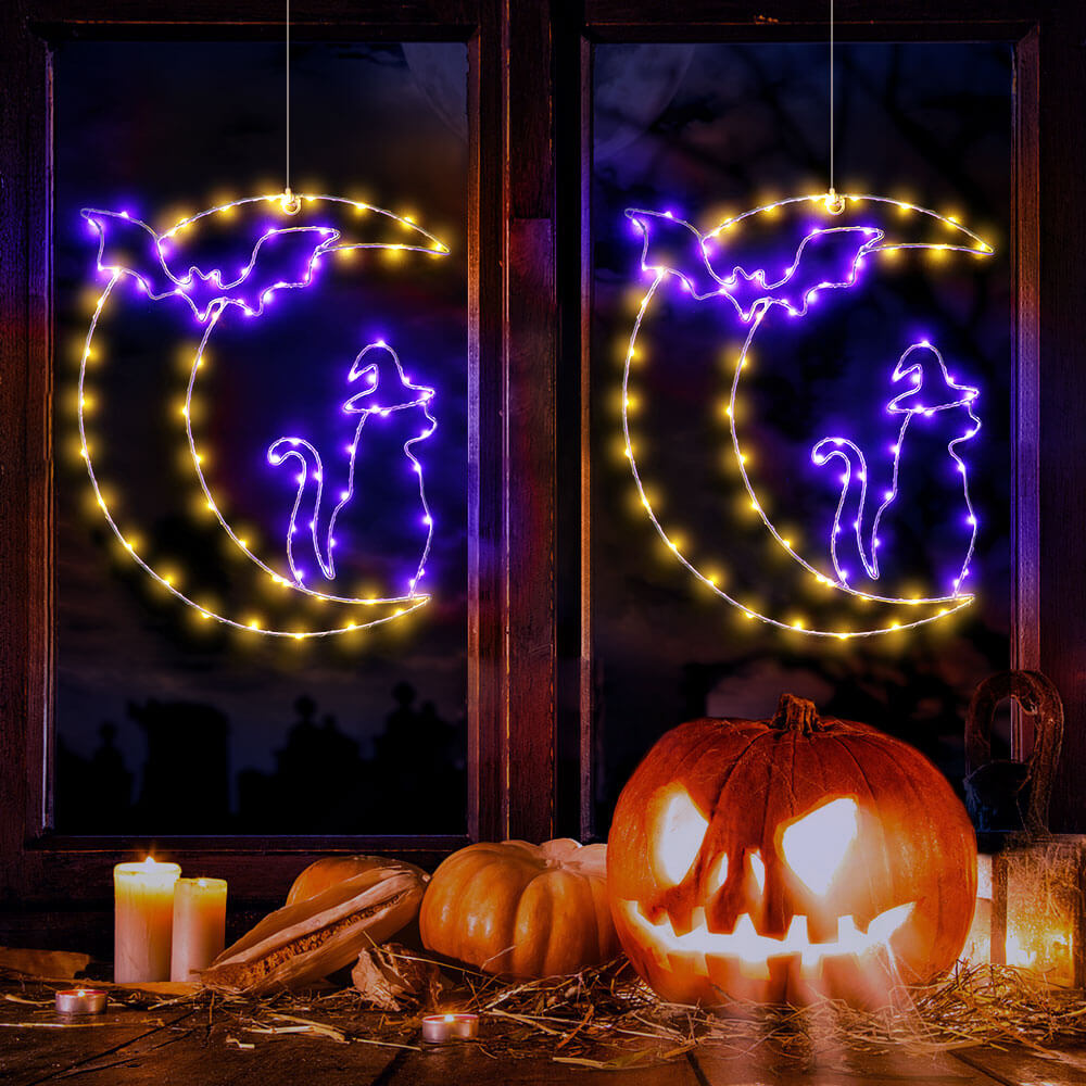 Light Up Pumpkin Window Decoration