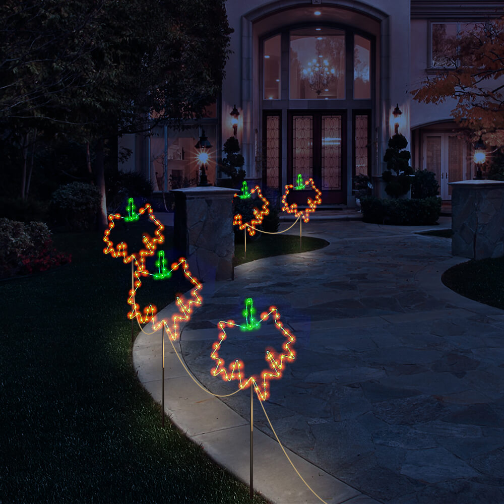 Light Up Thanksgiving Window Decor