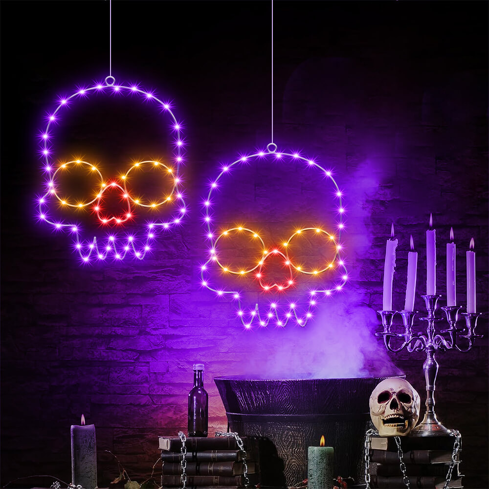 Lighted Halloween Window Decorations